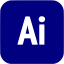 navy blue adobe ai icon