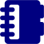 navy blue agenda icon