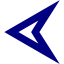 navy blue arrow 100 icon