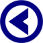 navy blue arrow left 3 icon