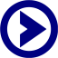 navy blue arrow right 3 icon