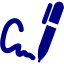 navy blue autograf icon