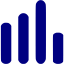 navy blue bar chart 7 icon