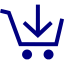 navy blue cart 33 icon