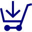 navy blue cart 75 icon