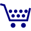 navy blue cart icon