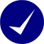 navy blue check mark 11 icon