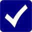 navy blue check mark 8 icon