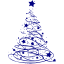 navy blue christmas 17 icon