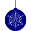 navy blue christmas 45 icon