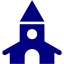 navy blue church icon