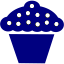 navy blue cupcake icon
