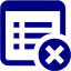 navy blue delete property icon