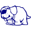 navy blue dog 30 icon