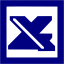 navy blue excel icon