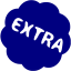 navy blue extra badge icon