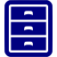 navy blue filing cabinet icon