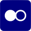 navy blue flickr 3 icon