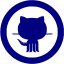 navy blue github 10 icon