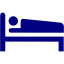 navy blue hotel icon
