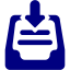 navy blue inbox icon