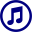 navy blue itunes icon