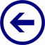 navy blue left round icon