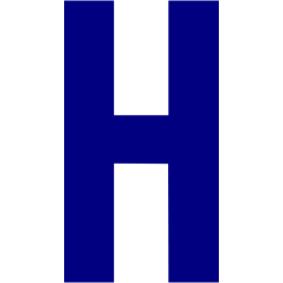 Navy blue letter h icon - Free navy blue letter icons