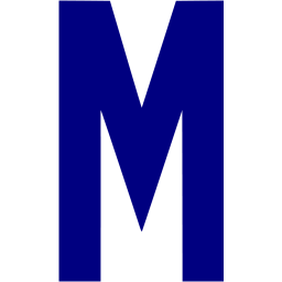 Navy blue letter m icon  Free navy blue letter icons