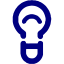 navy blue light bulb 7 icon