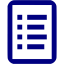 navy blue list ingredients icon