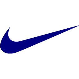 nike logo in blue