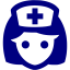 navy blue nurse icon