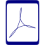 navy blue pdf file 2 icon