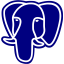 navy blue postgresql icon