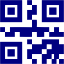 navy blue qr code icon