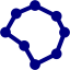 navy blue radar plot icon