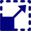 navy blue resize icon