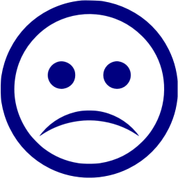 Navy blue sad icon - Free navy blue emoticon icons