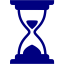 navy blue sandglass icon