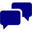 navy blue speech bubble 2 icon