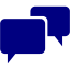 navy blue speech bubble 3 icon