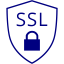 navy blue ssl badge icon