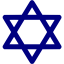 navy blue star of david icon