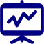 navy blue statistics icon