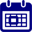 navy blue tear of calendar icon