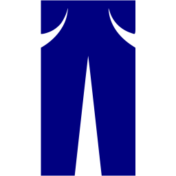 Navy blue trousers icon - Free navy blue clothes icons