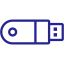 navy blue usb 3 icon