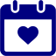 navy blue wedding day icon