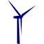 navy blue windmill icon